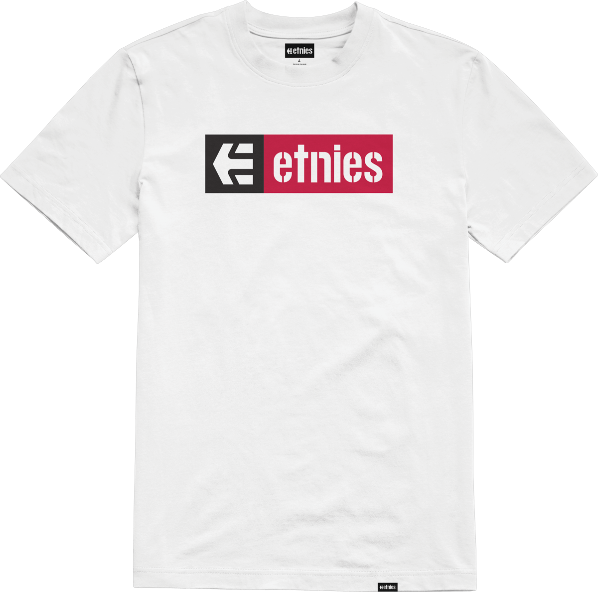 New Box Tee white/black/red - t-shirt | etnies Official S/S Basic T-Shirt Etnies Skate Original Sustainability Gear