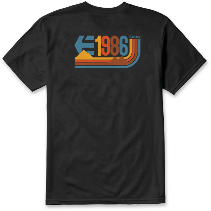 1986 tee black – men’s tee | etnies Official S/S Basic T-Shirt Etnies Skate Original Sustainability Gear