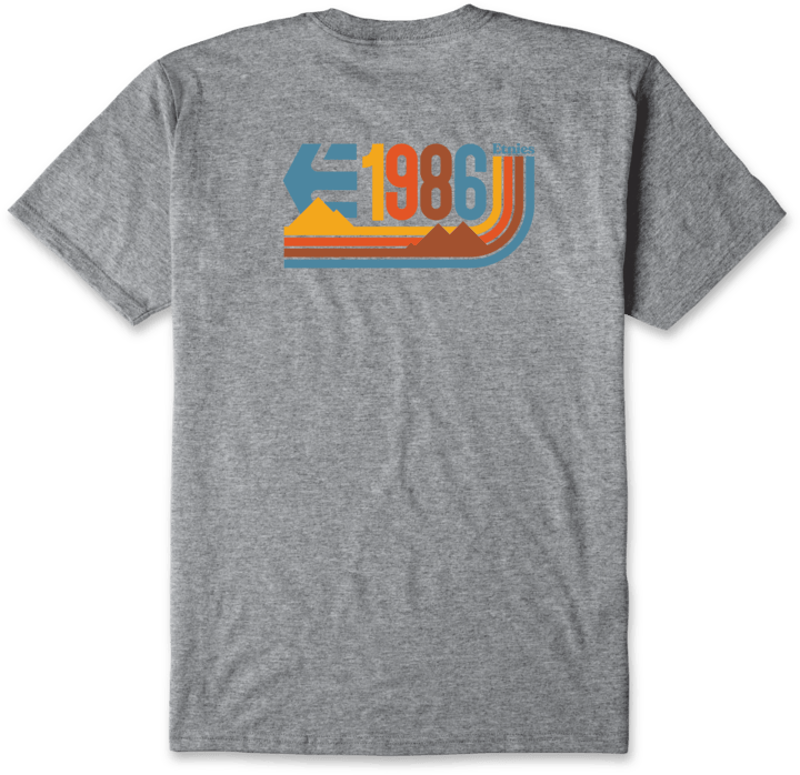 1986 tee grey – men’s tee | etnies Official S/S Basic T-Shirt Etnies Skate Original Sustainability Gear