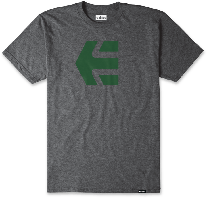Icon tee grey/green – men’s tee | etnies Official S/S Basic T-Shirt Etnies Skate Original Sustainability Gear