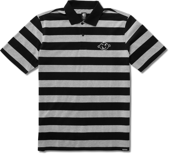 Ko Polo Shirt black/charcoal - polo | etnies Official Novelty Fleece Etnies Skate Original Sustainability Gear