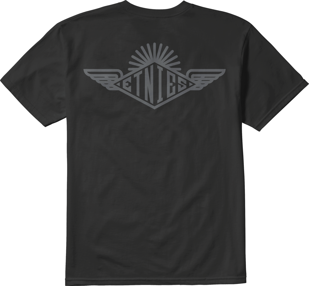 Wings Tee black/charcoal - t-shirt | etnies Official S/S Basic T-Shirt Etnies Skate Original Sustainability Gear