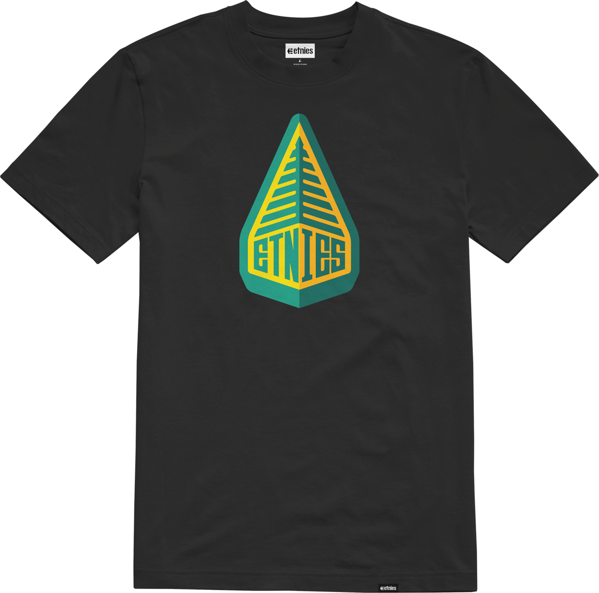 Pine Shade Tee black - t-shirt | etnies Official S/S Basic T-Shirt Etnies Skate Original Sustainability Gear