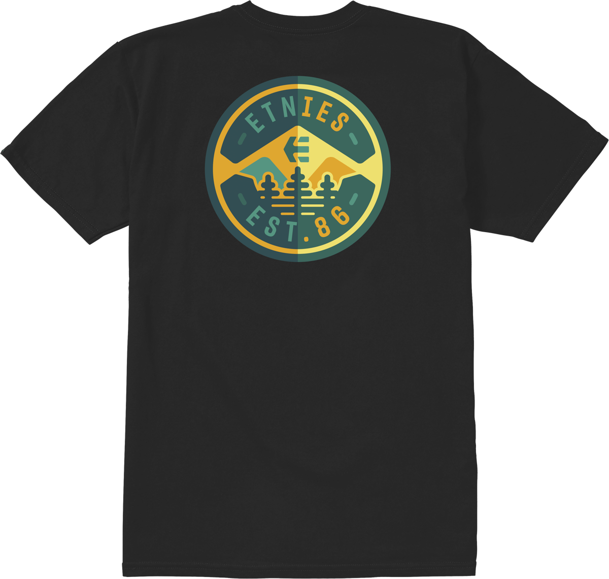 3 Pines Tee black - t-shirt | etnies Official S/S Basic T-Shirt Etnies Skate Original Sustainability Gear