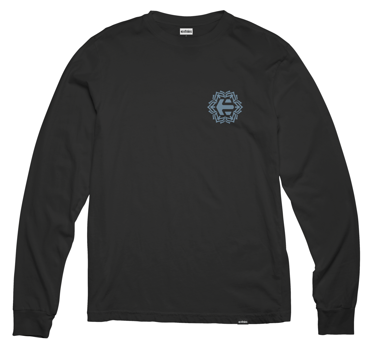 Snowflake L/S Tee black/blue - t-shirt | etnies Official S/S Basic T-Shirt Etnies Skate Original Sustainability Gear