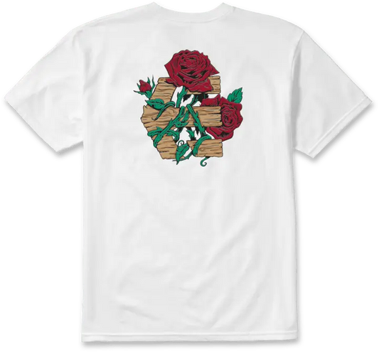 Rose Arrow tee white – men’s tee | etnies Official S/S Basic T-Shirt Etnies Skate Original Sustainability Gear