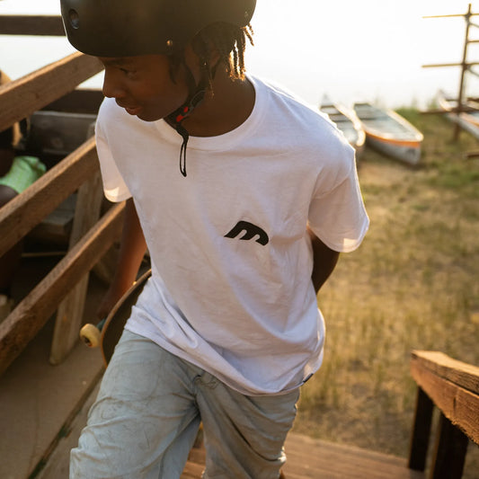White Embroidered Icon Logo Tee | etnies Official US etnies WHITE/BLACK / S Skate Original Sustainability Gear 4130004197.110.2S.1ST 7630961809409