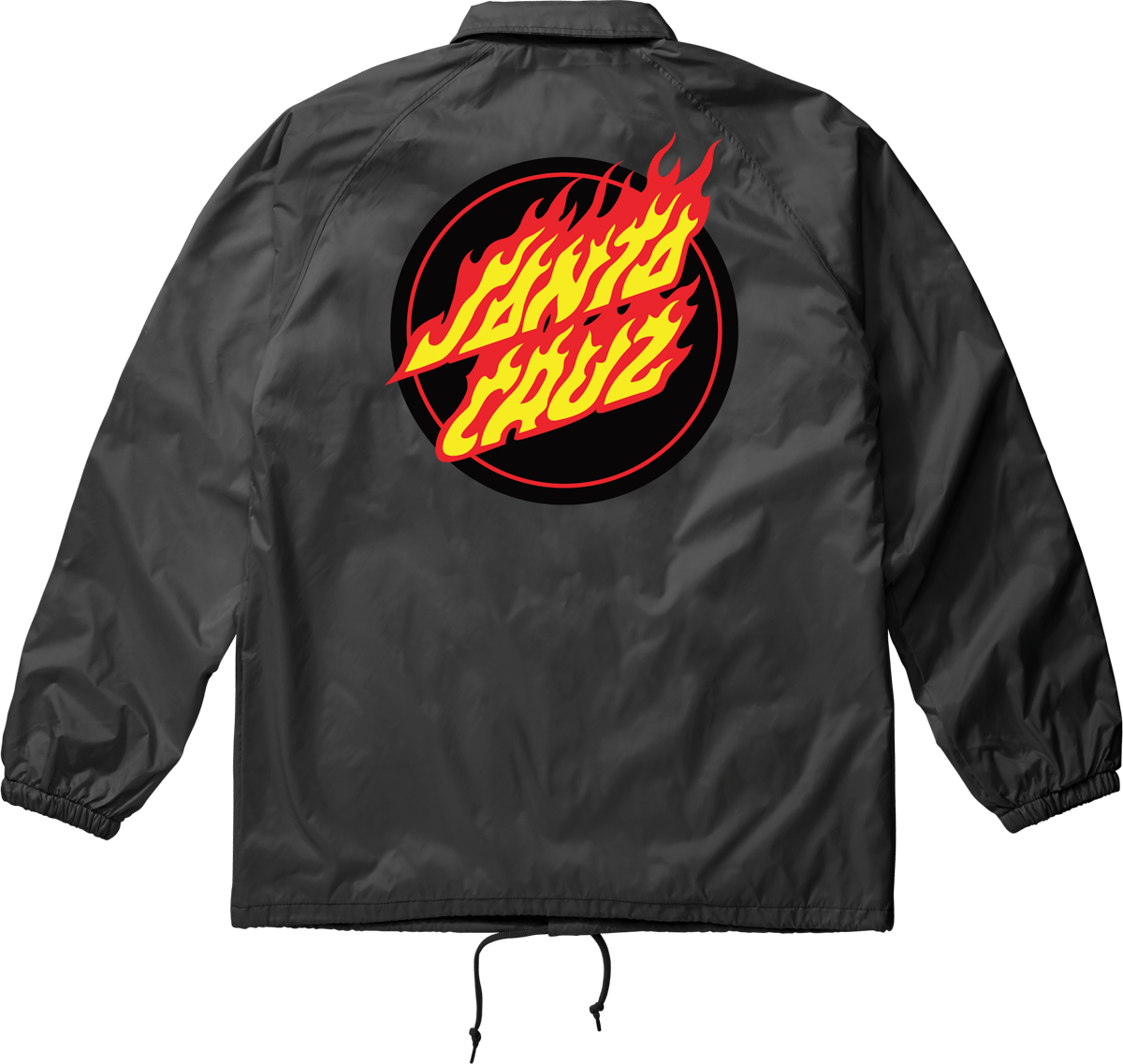 Santa Cruz Flame Coaches Jacket black - jackets | etnies Official Novelty Fleece Etnies Skate Original Sustainability Gear