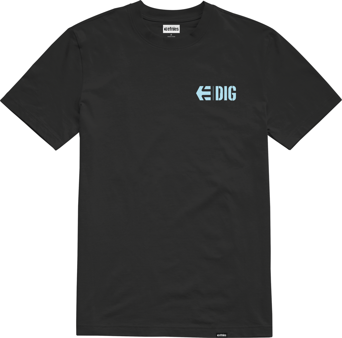 Dig Tee black - t-shirt | etnies Official S/S Basic T-Shirt Etnies Skate Original Sustainability Gear