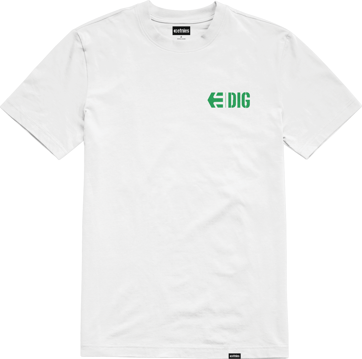 Dig Tee white - t-shirt | etnies Official S/S Basic T-Shirt Etnies Skate Original Sustainability Gear