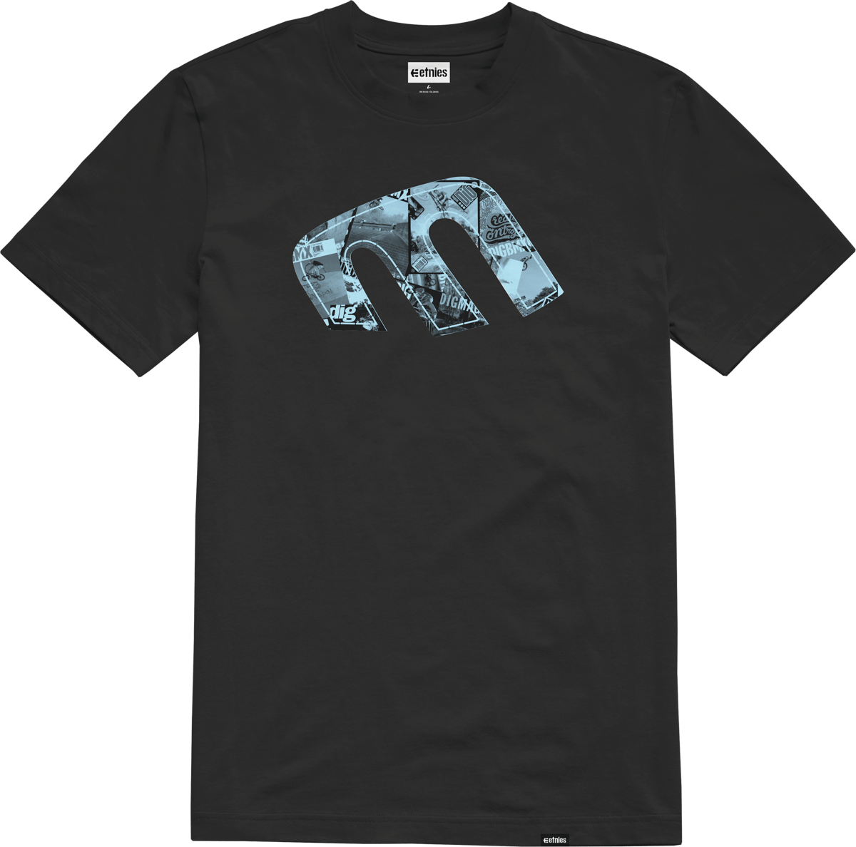 Dig E Tee black - t-shirt | etnies Official S/S Basic T-Shirt Etnies Skate Original Sustainability Gear