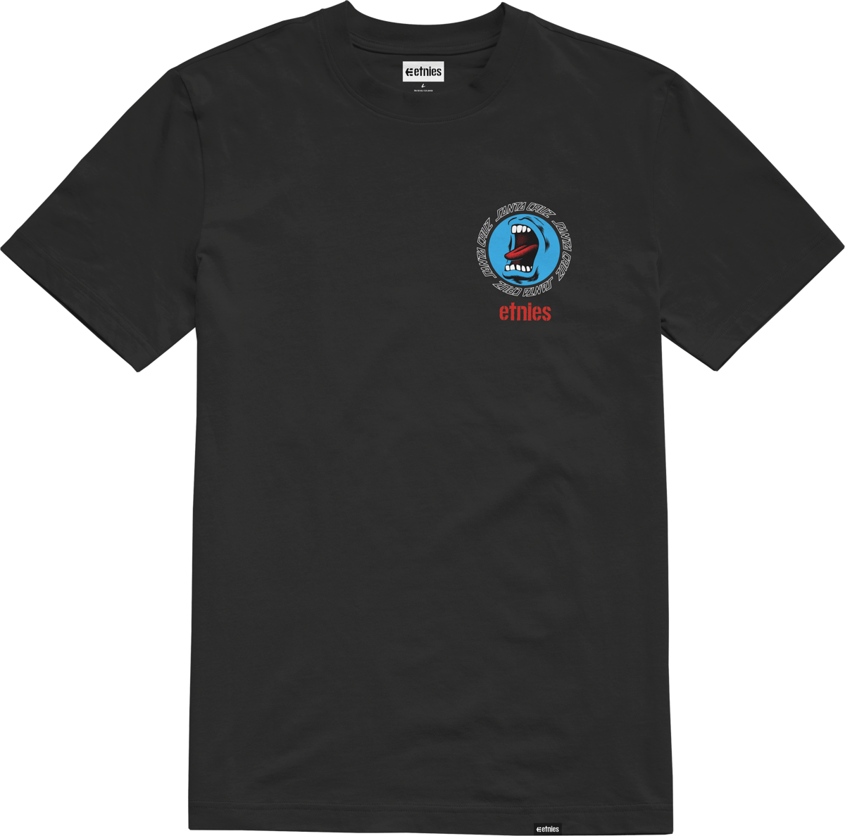 Santa Cruz Screaming Hand Tee black - t-shirt | etnies Official