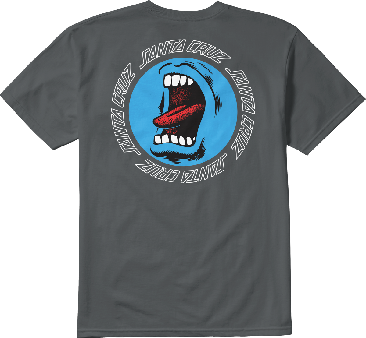 santa cruz screaming hand tee - shirts & tops - charcoal - etnies