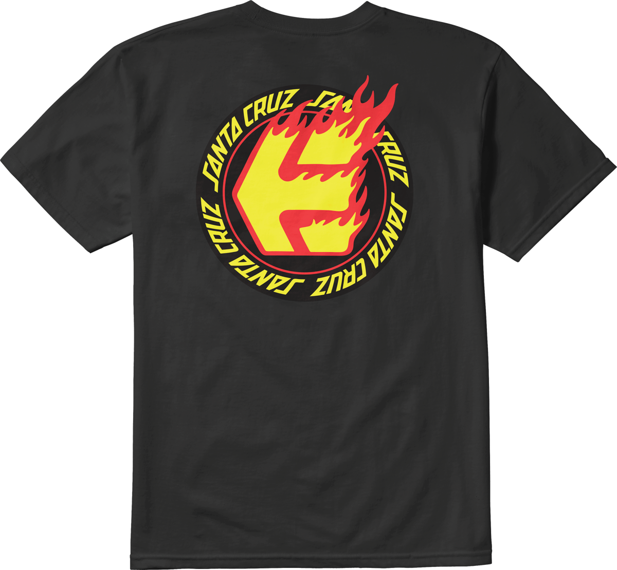 Santa Cruz Flame Tee black - t-shirt | etnies Official S/S Basic T-Shirt Etnies Skate Original Sustainability Gear