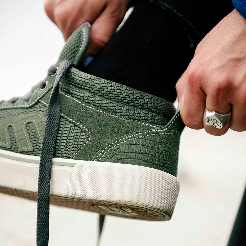 Windrow Vulc Mid X Fabiana Delfino green | etnies Official High-Top Vulcanized Etnies Skate Original Sustainability Gear