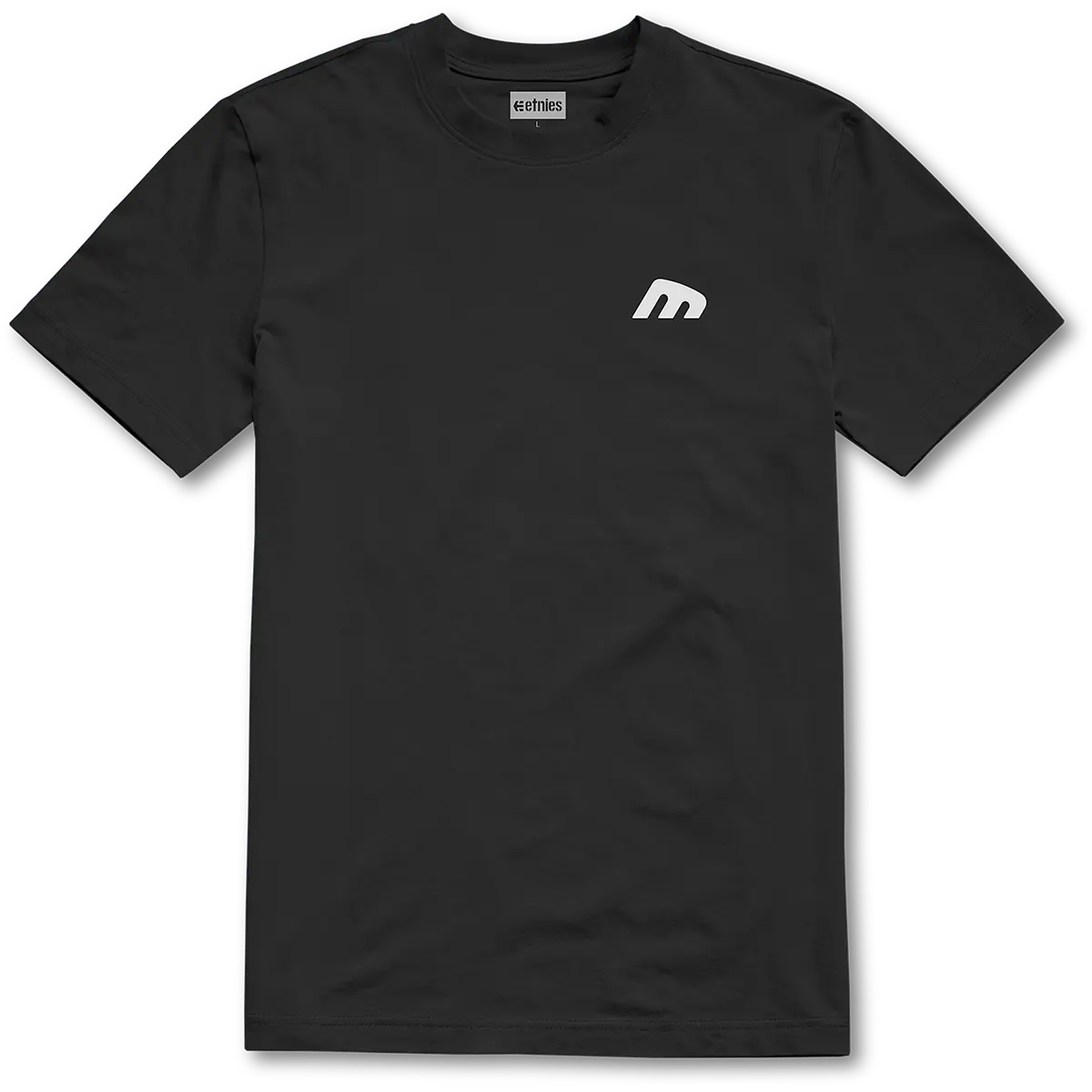 Team Embroidery Tee Black and White | etnies Official S/S Basic T-Shirt Etnies Skate Original Sustainability Gear