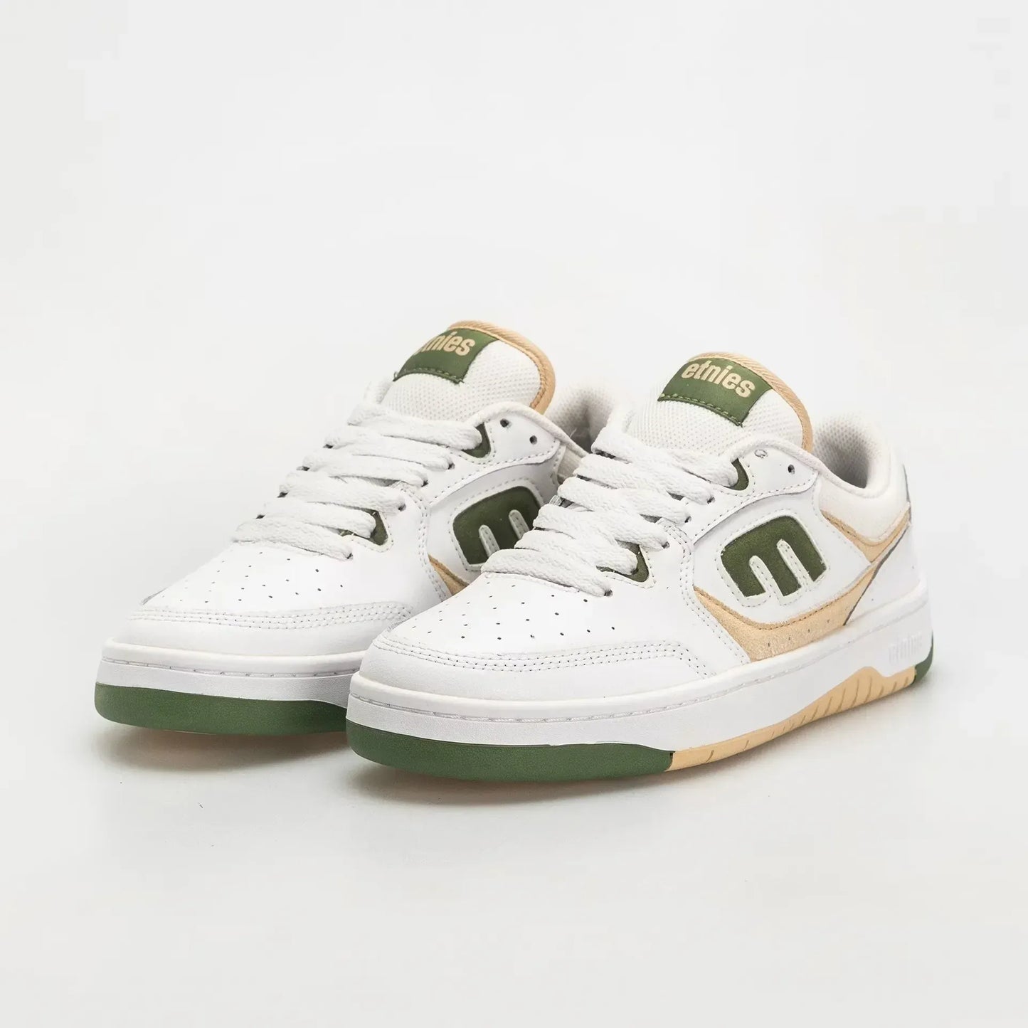 Loot Low - Top Skate Shoe White Green | etnies Official Low-Top Shoe Etnies Skate Original Sustainability Gear