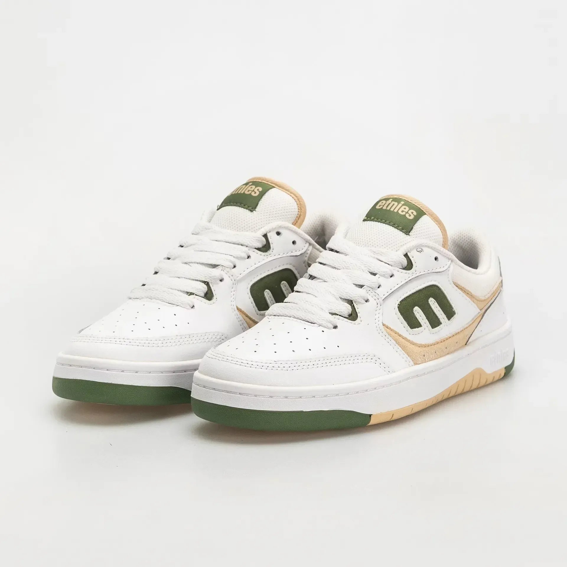Loot Low - Top Skate Shoe White Green | etnies Official Low-Top Shoe Etnies Skate Original Sustainability Gear