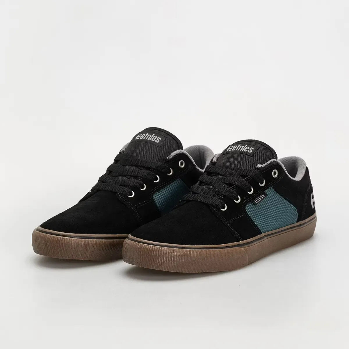 Barge LS Low - Top Vulcanized Black Teal | etnies Official Low-Top Vulcanized Etnies Skate Original Sustainability Gear