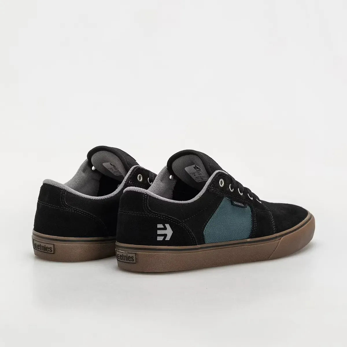 Barge LS Low - Top Vulcanized Black Teal | etnies Official Low-Top Vulcanized Etnies Skate Original Sustainability Gear