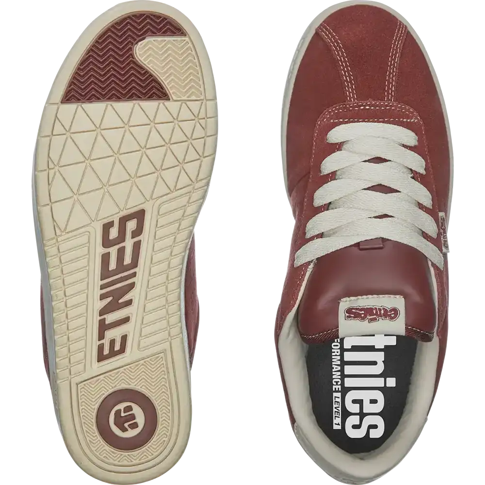 Scam Low-Top Skate Shoe Burgundy Tan | etnies Official Low-Top Shoe Etnies Skate Original Sustainability Gear