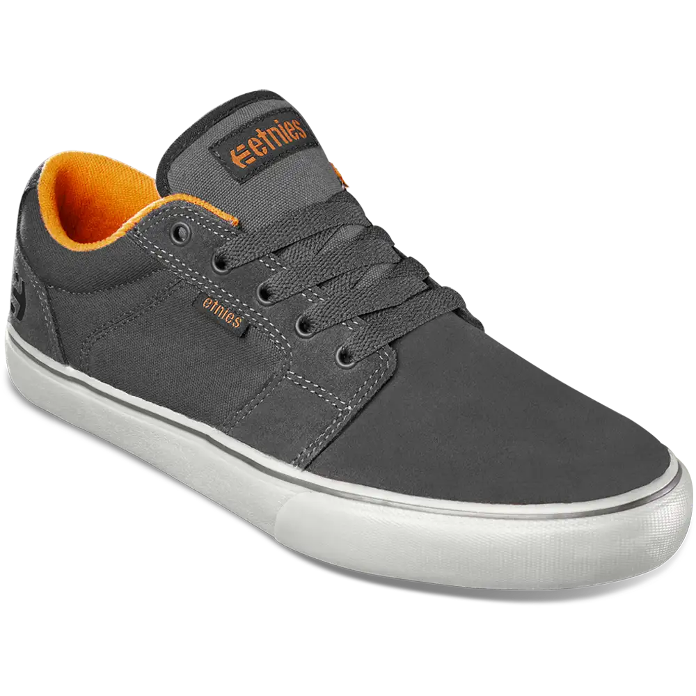 Barge Ls dark grey/black/orange - skate shoes | etnies Official Low-Top Vulcanized Etnies Skate Original Sustainability Gear