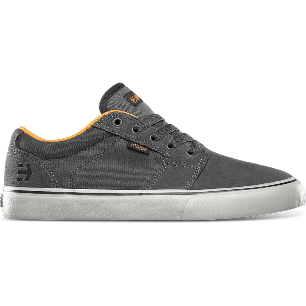 Barge Ls dark grey/black/orange - skate shoes | etnies Official Low-Top Vulcanized Etnies Skate Original Sustainability Gear