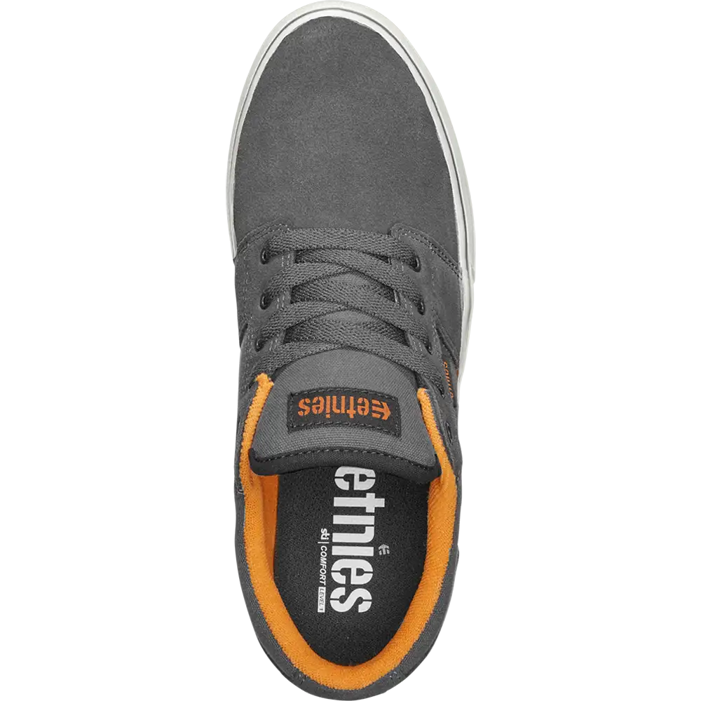 Barge Ls dark grey/black/orange - skate shoes | etnies Official Low-Top Vulcanized Etnies Skate Original Sustainability Gear