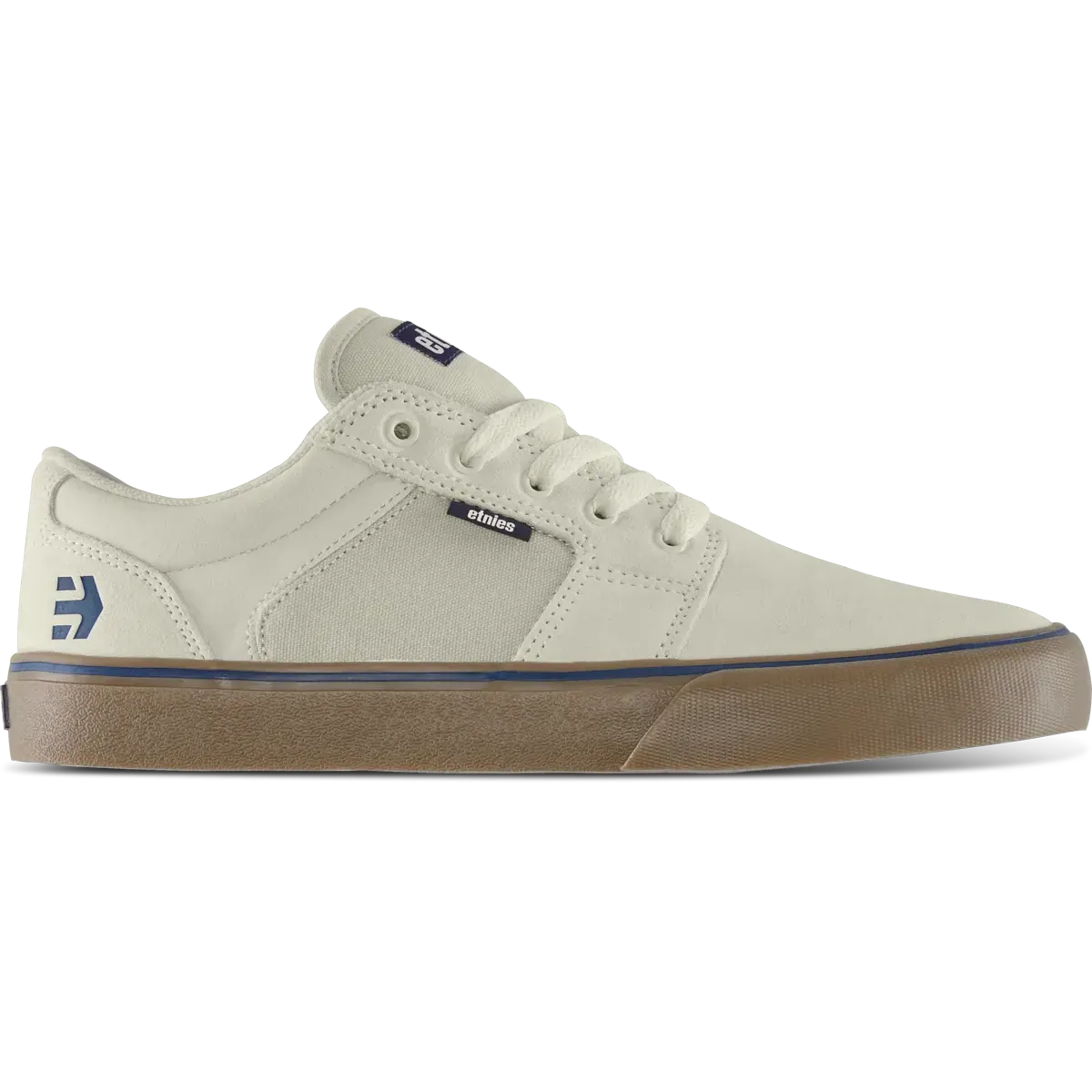Barge LS Low - Top Vulcanized White Navy | etnies Official Low-Top Vulcanized Etnies Skate Original Sustainability Gear