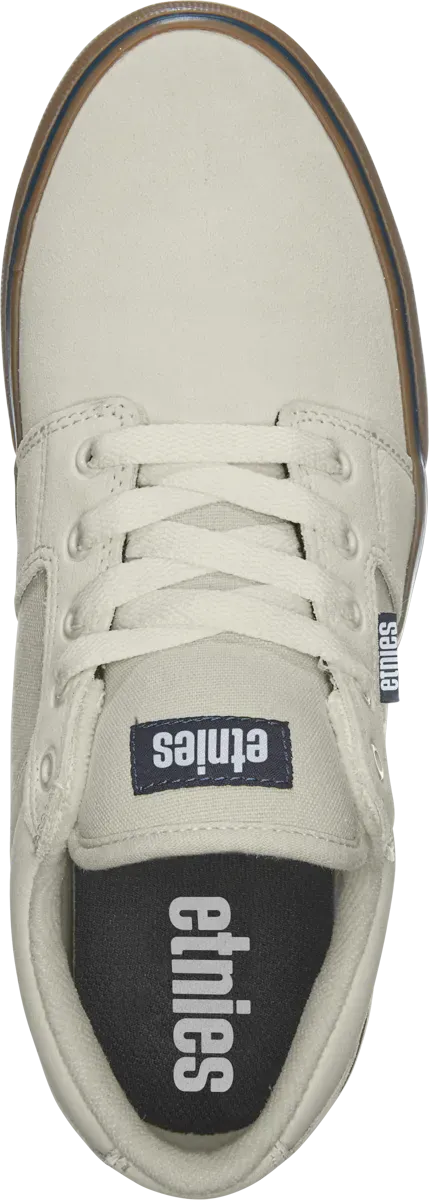 Barge LS Low - Top Vulcanized White Navy | etnies Official Low-Top Vulcanized Etnies Skate Original Sustainability Gear