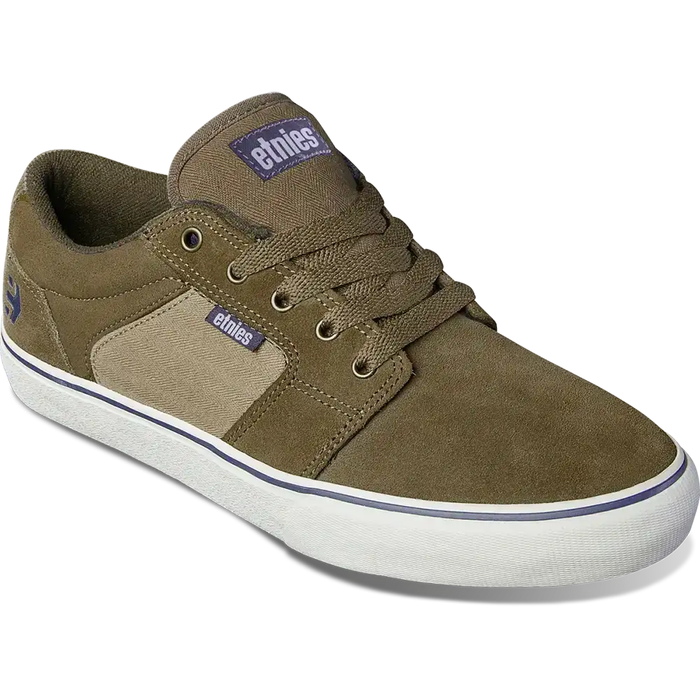 Barge LS Low-Top Vulcanized Brown Tan Blue | etnies Official Low-Top Vulcanized Etnies Skate Original Sustainability Gear