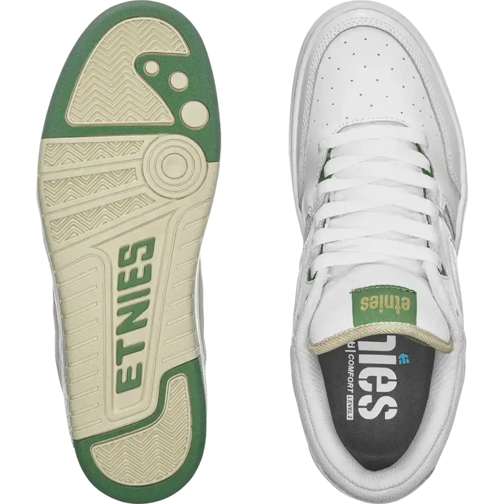 Loot Low - Top Skate Shoe White Green | etnies Official Low-Top Shoe Etnies Skate Original Sustainability Gear