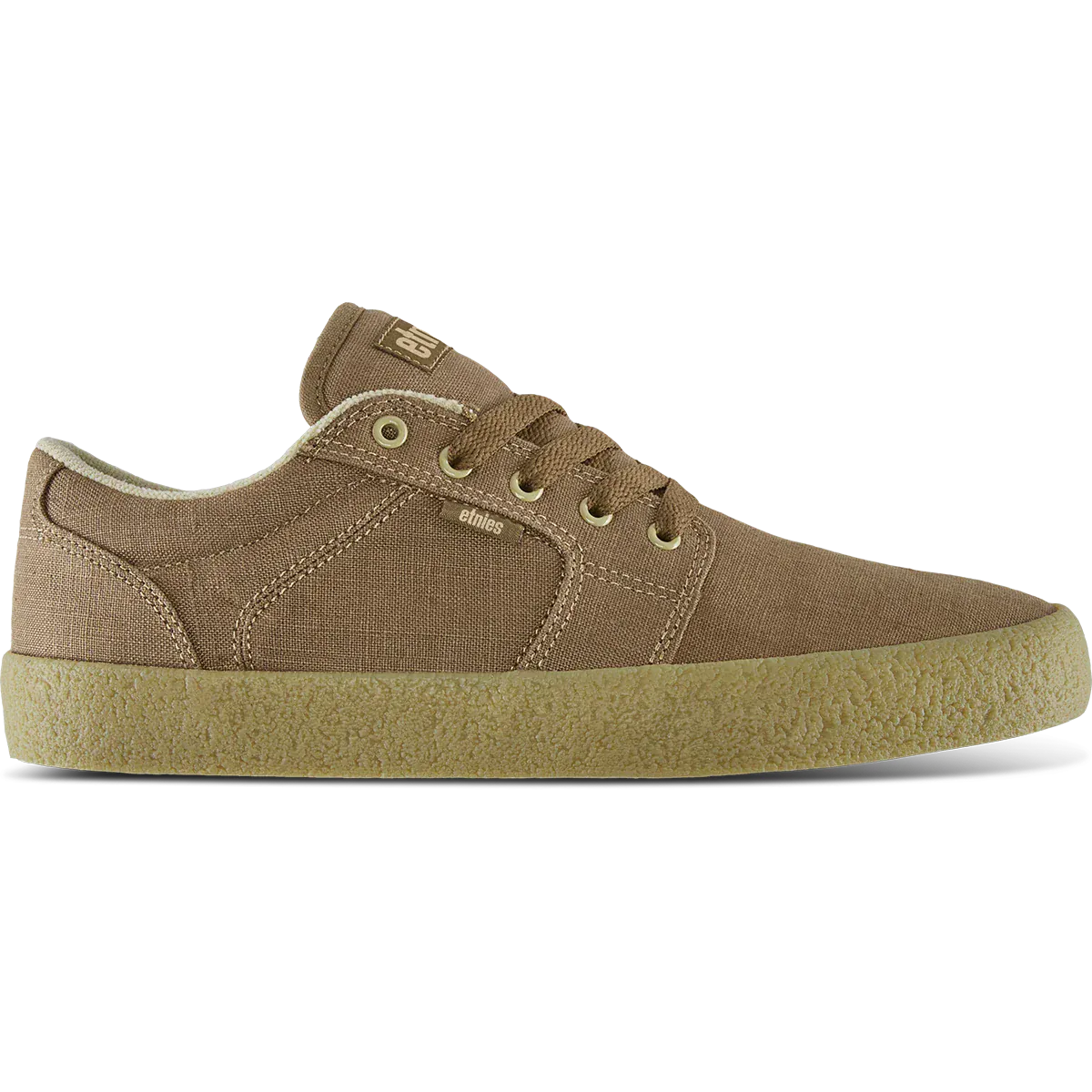 Barge LS Premium Vulcanized Brown Beige Gum | etnies Official Low-Top Vulcanized Etnies Skate Original Sustainability Gear