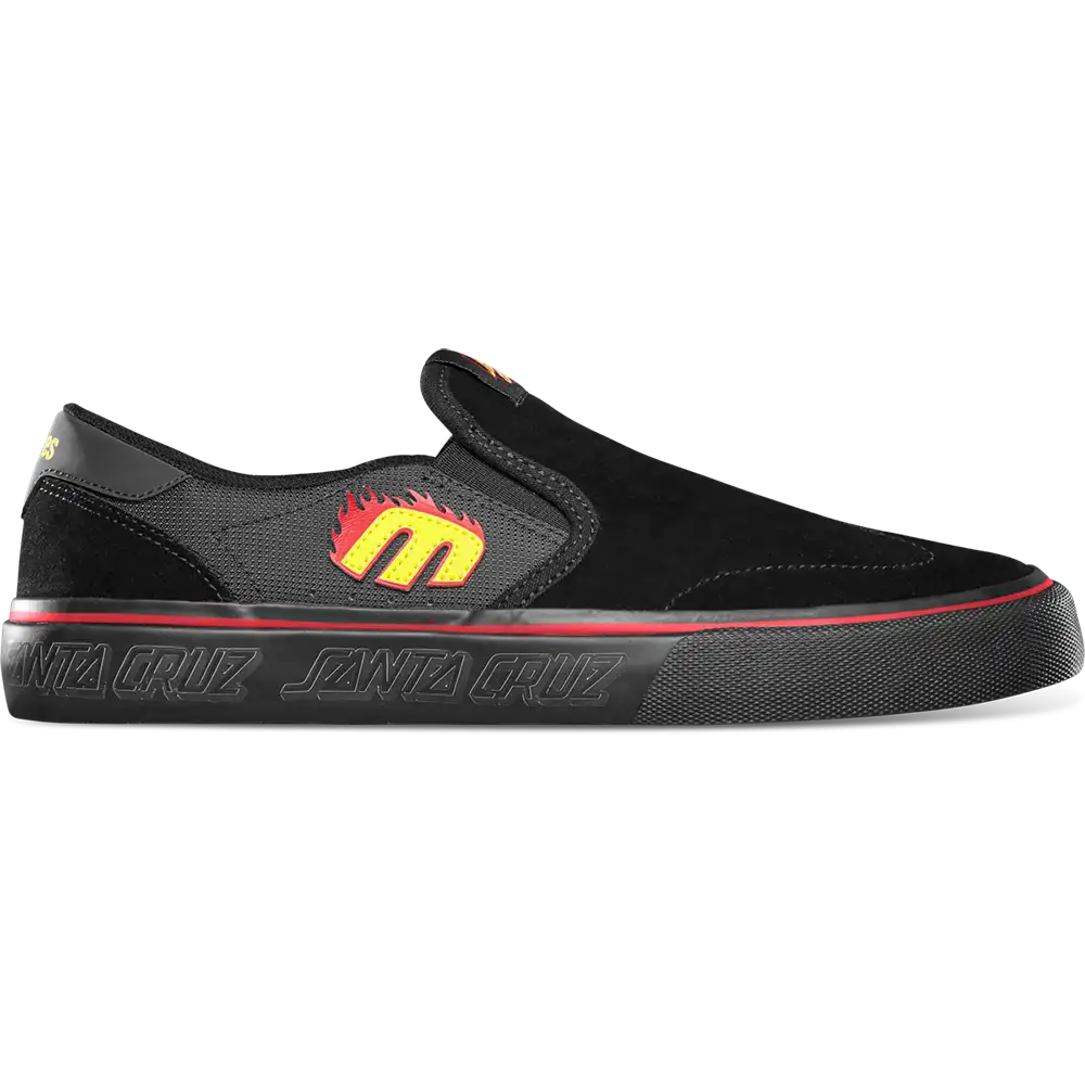 Lo-Cut Slip X Santa Cruz black - skate shoes | etnies Official Low-Top Vulcanized Etnies Skate Original Sustainability Gear
