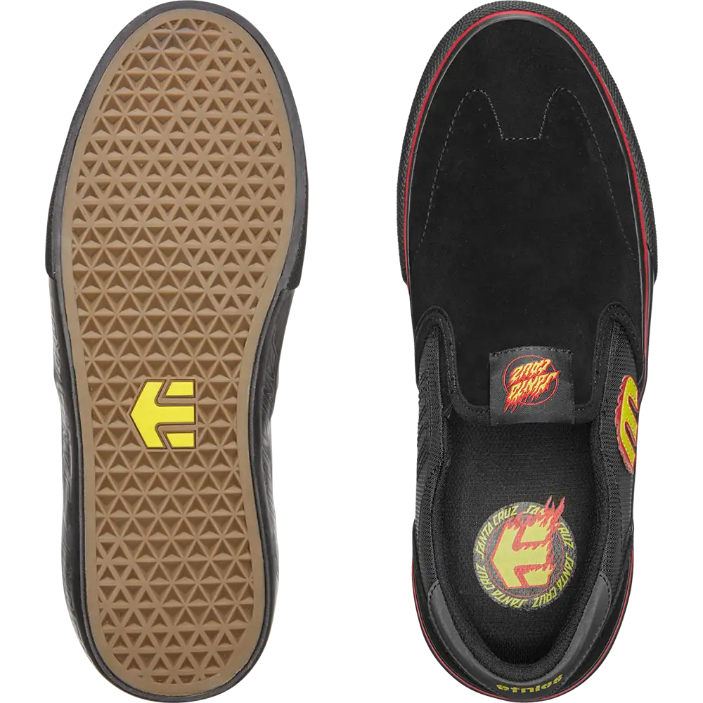 Lo-Cut Slip X Santa Cruz black - skate shoes | etnies Official Low-Top Vulcanized Etnies Skate Original Sustainability Gear