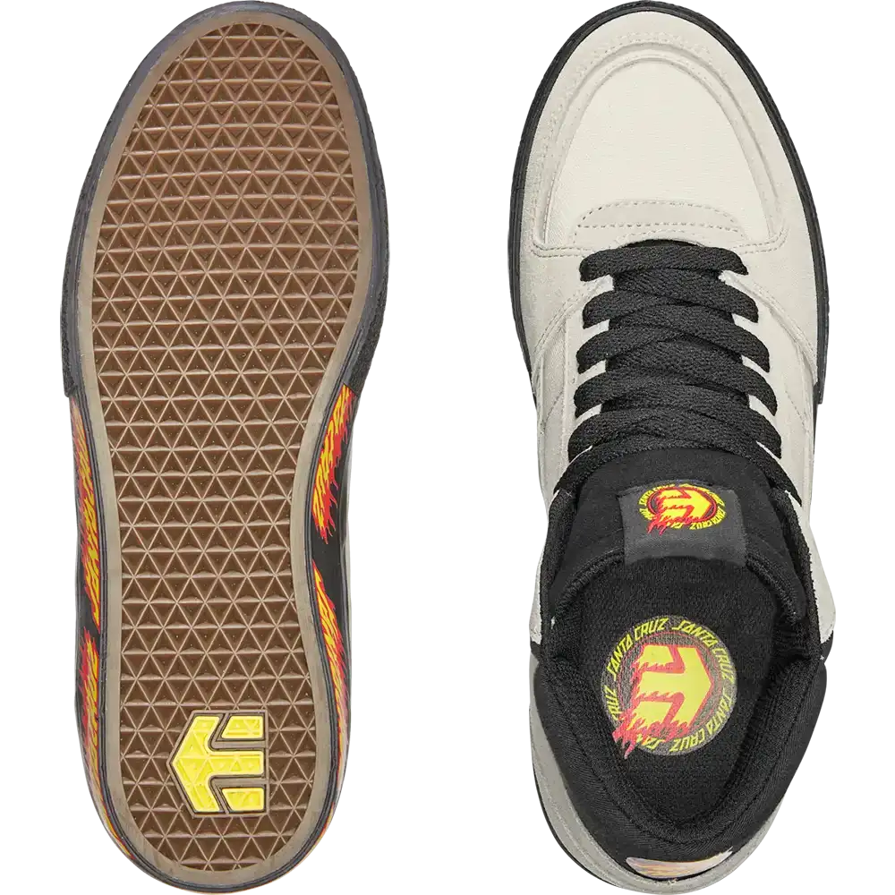 Screw Vulc Mid X Santa Cruz white/black | etnies Official High-Top Vulcanized Etnies Skate Original Sustainability Gear