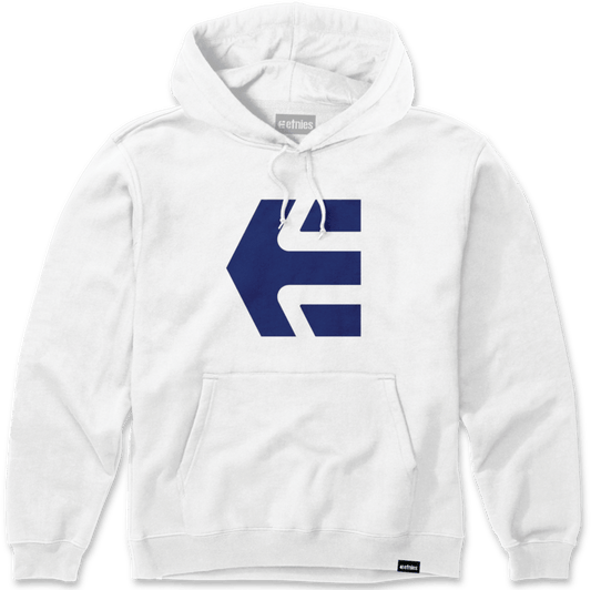 Classic icon pullover white/blue – men's pullover | etnies Official Screen Hooded Fleece Etnies Skate Original Sustainability Gear