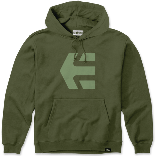 Classic icon olive – Men's Pullover | etnies Official Screen Hooded Fleece Etnies Skate Original Sustainability Gear