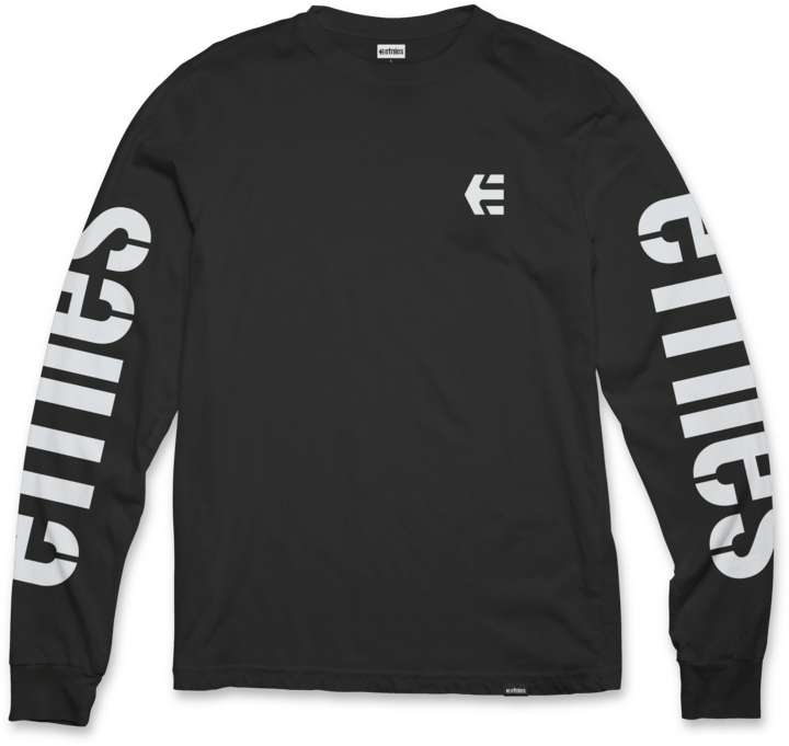 Icon L/S Tee Black/White – Classic Fit | etnies Official L/S Basic T-Shirt Etnies Skate Original Sustainability Gear