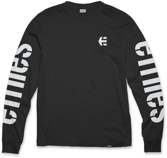 Icon L/S Tee Black/White – Classic Fit | etnies Official L/S Basic T-Shirt Etnies Skate Original Sustainability Gear