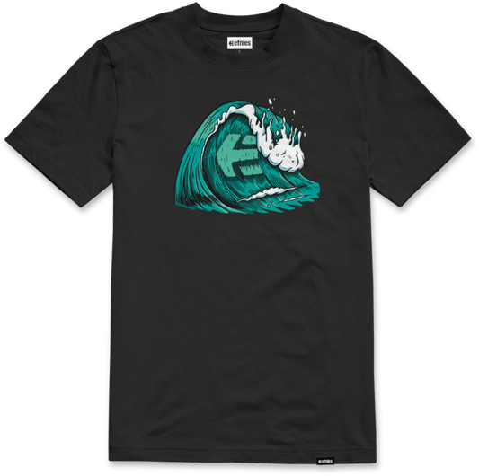 Wave tee black – men’s tee | etnies Official S/S Basic T-Shirt Etnies Skate Original Sustainability Gear