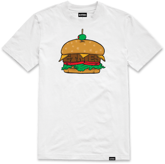 Burger tee white – men’s tee | etnies Official S/S Basic T-Shirt Etnies Skate Original Sustainability Gear