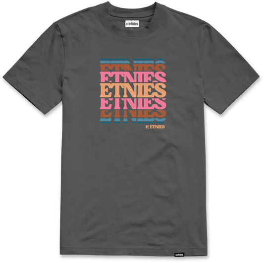 Stack Retro tee grey – men’s tee | etnies Official S/S Basic T-Shirt Etnies Skate Original Sustainability Gear