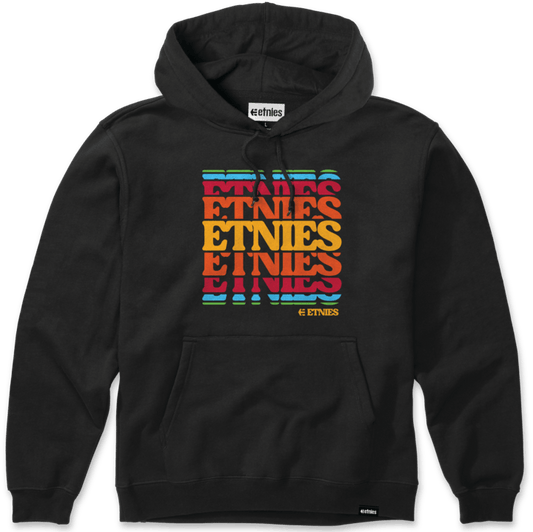 Retro stack pullover black – men's pullover | etnies Official Screen Hooded Fleece Etnies Skate Original Sustainability Gear