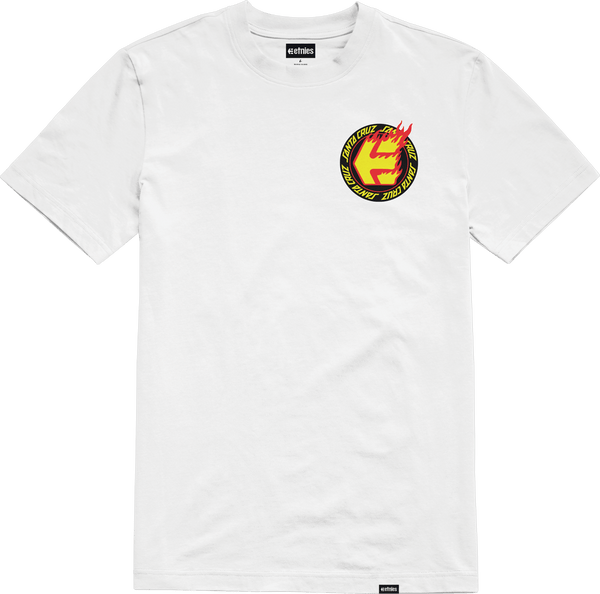 Santa Cruz Flame Tee white - t-shirt | etnies Official