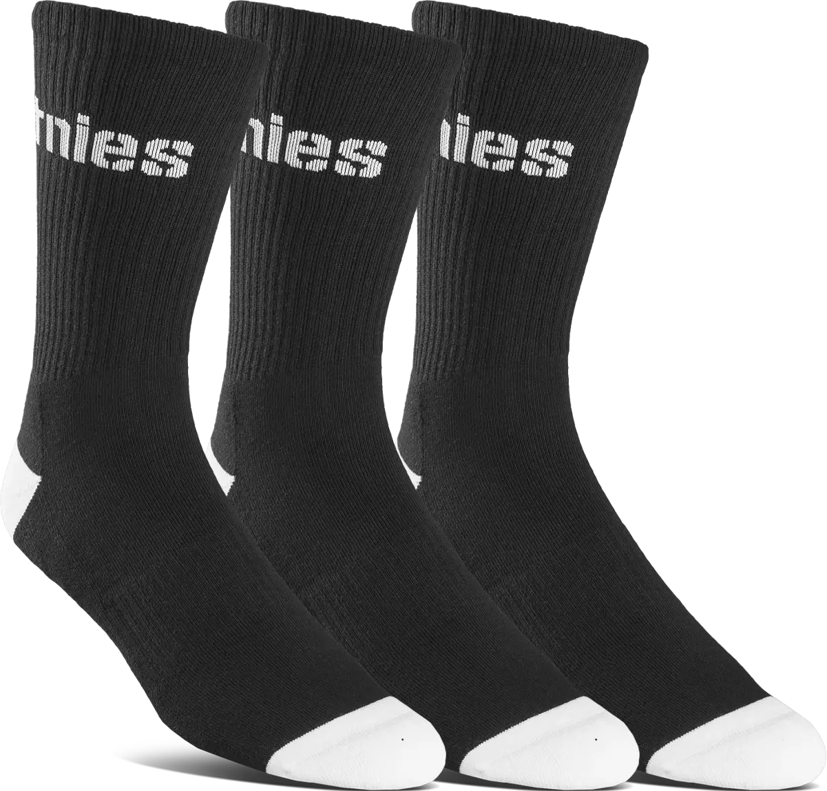 Wordmark Crew Socks 3-Pack - Black | etnies Official US etnies BLACK / OS Skate Original Sustainability Gear 4140001525.001.OS.1ST 7630961809898