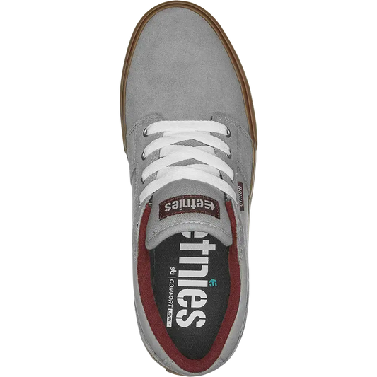 Barge Ls grey/gum/red - skate shoes | etnies Official Low-Top Vulcanized Etnies Skate Original Sustainability Gear