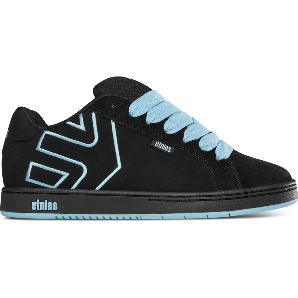 Black, Baby Blue Suede Skate Shoes – Fader | etnies Official etnies BLACK/LIGHT BLUE / 4.5 Skate Original Sustainability Gear 4101000203.388.045.1ST 7630680880529