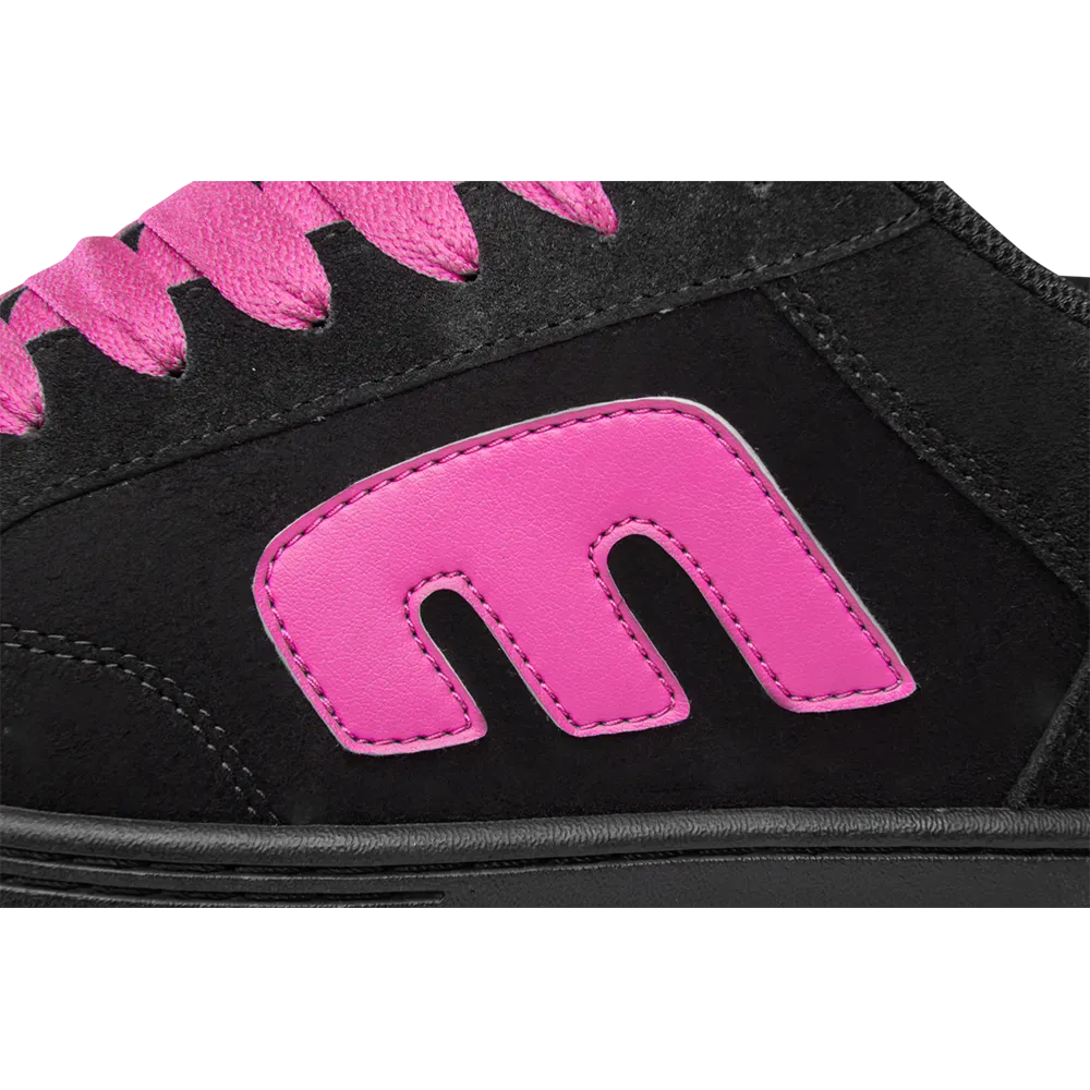 Black and Pink Chunky Suede Skate Shoes – etnies Kingpin 2K Alt3