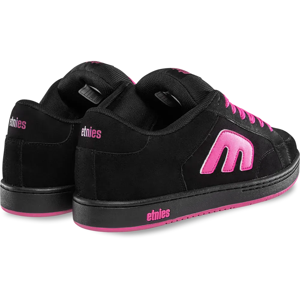 Black and Pink Chunky Suede Skate Shoes – etnies Kingpin 2K Alt8